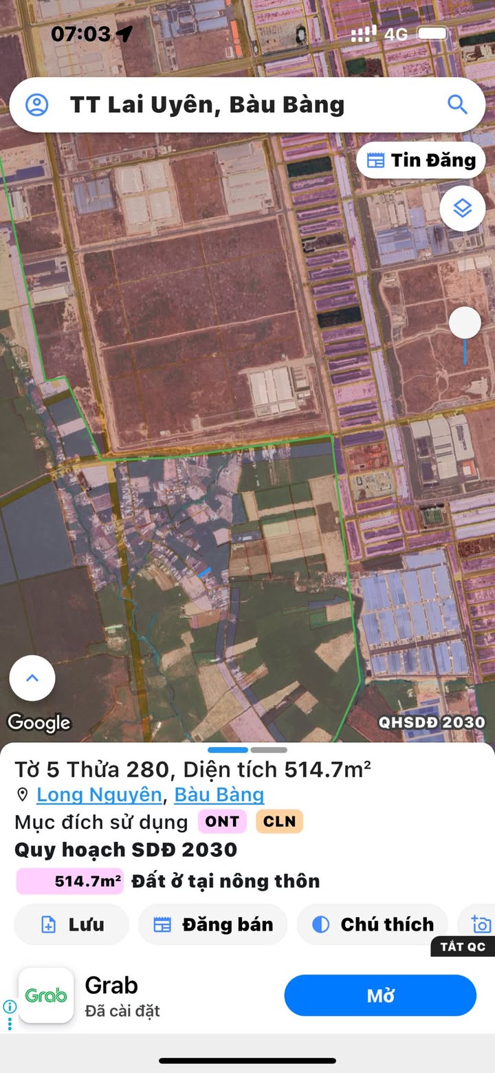 Đất thổ cư Long Nguyên Bàu Bàng 511m² giá 1.3 tỷ - Đầu tư sinh lời ngay!