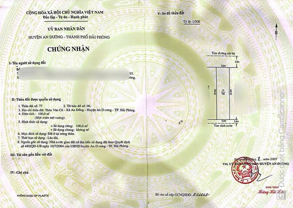 Đất nền 100m² tại An Đồng, An Dương - Chỉ 2.95 tỷ, cơ hội đầu tư tuyệt vời!