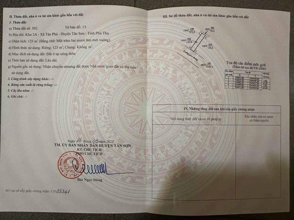 Đất nền đẹp 125m² tại xã Tân Phú, huyện Tân Sơn - Cơ hội đầu tư không thể bỏ lỡ!