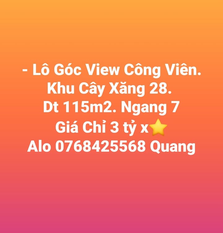 Đất nền góc công viên Nhơn Phú 115m² giá chỉ 3 tỷ - Cơ hội đầu tư hấp dẫn!