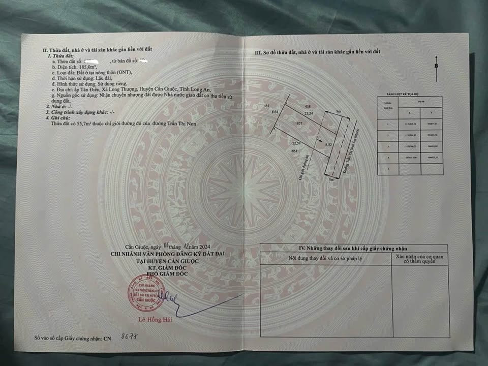 Đất nền Long Thượng 185m² giá 2.4 tỷ - Lô duy nhất còn lại, cơ hội đầu tư tuyệt vời!