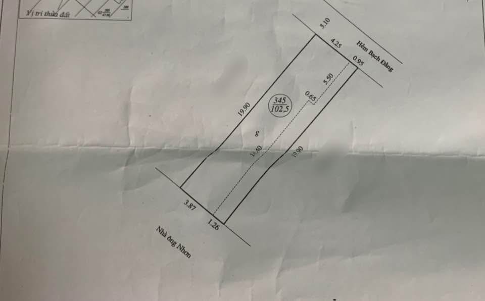 Nhà hẻm cạn đường Bạch Đằng, Quy Nhơn 102m² giá 3.4 tỷ - Vị trí đẹp gần chợ