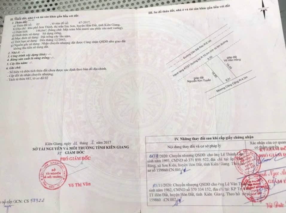 Đất nền Sóc Sơn, Hòn Đất 161m² giá chỉ 450 triệu - Cơ hội đầu tư tuyệt vời!