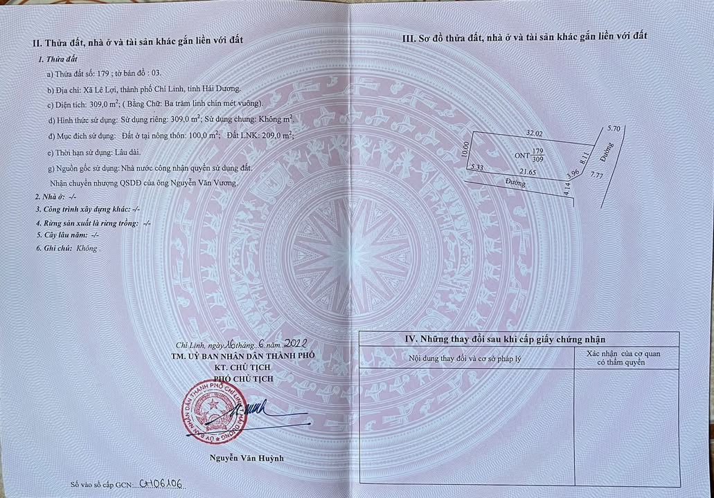 Đất nền Lê Lợi, Chí Linh 309m² - Giá thỏa thuận, Chính chủ bán gấp!