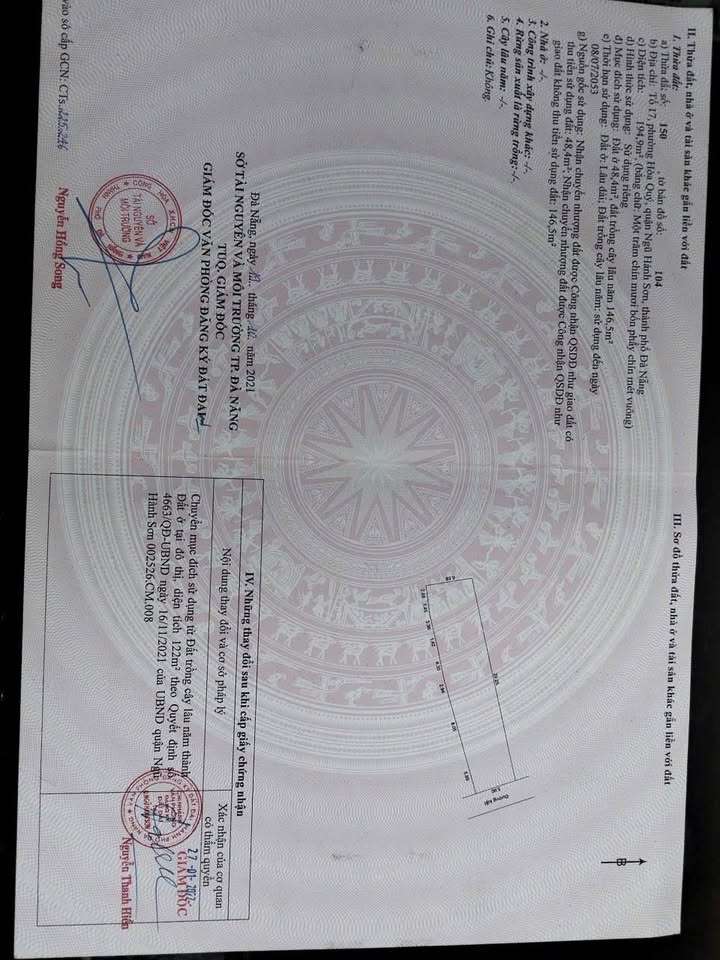 Đất nền 194m² đường Bình Kỳ, Đà Nẵng - Giá 3.5 tỷ, oto vào tận nơi!