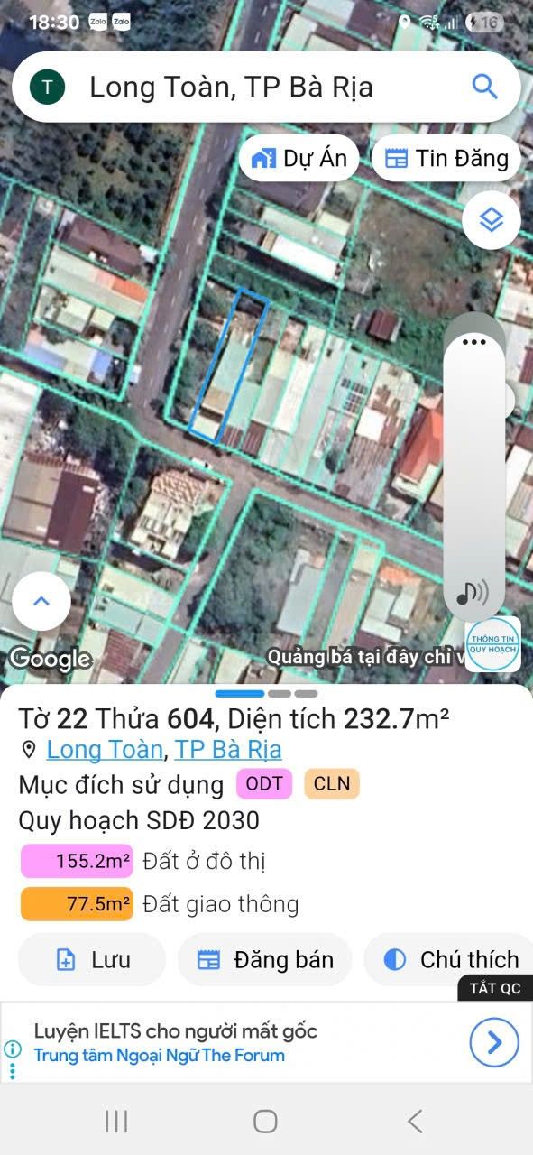 Nhà đất phường Long Toàn, Bà Rịa 231m² - Giá thỏa thuận chính chủ!