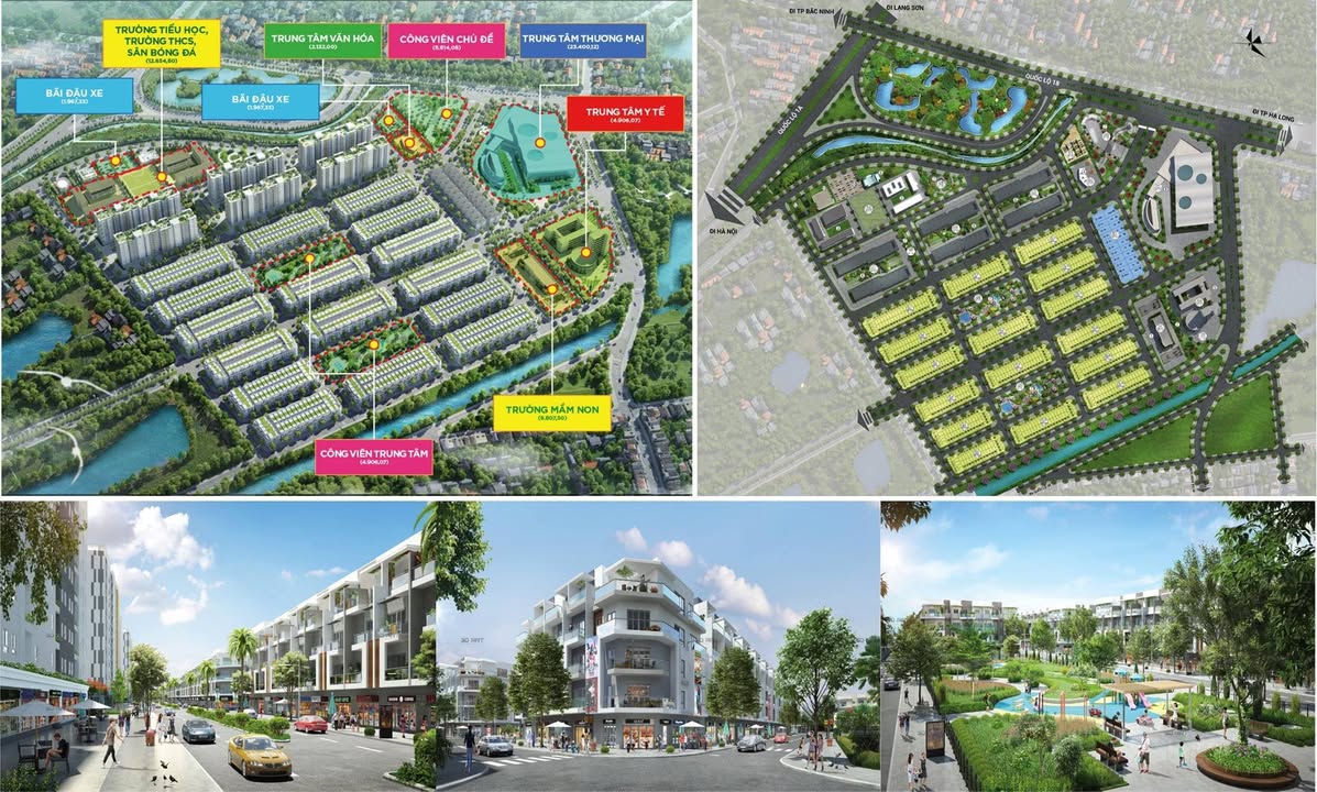 Townhouse Him Lam Green Park Bắc Ninh 108m² giá 14.5 tỷ - Mặt công viên đẹp