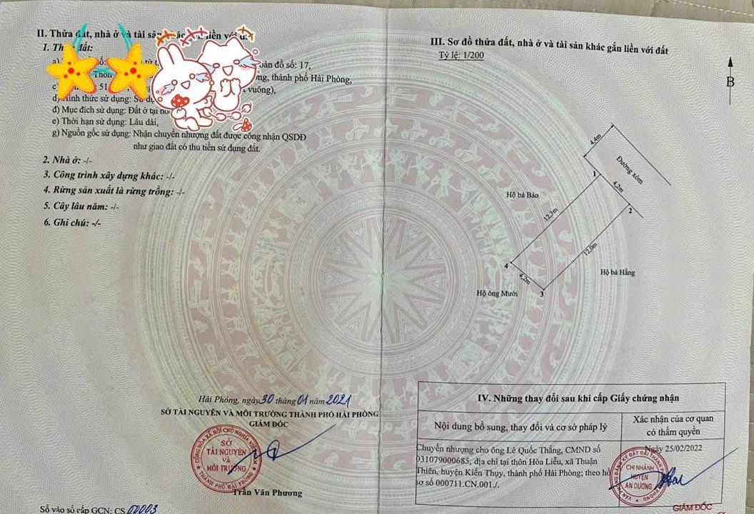 Đất nền chính chủ tại An Dương, Hải Phòng - Diện tích 51m² và 58m² - Giá chỉ từ 816 triệu!