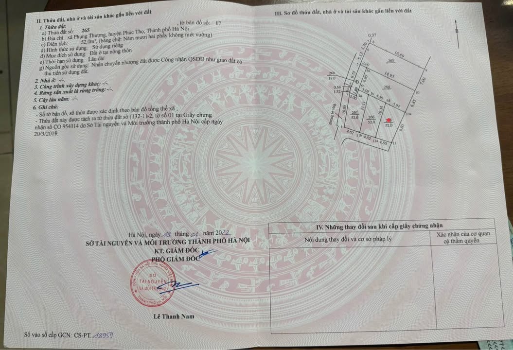 Đất Phụng Thượng, Phúc Thọ 52m² giá 2.1 tỷ - Sổ đỏ chính chủ!