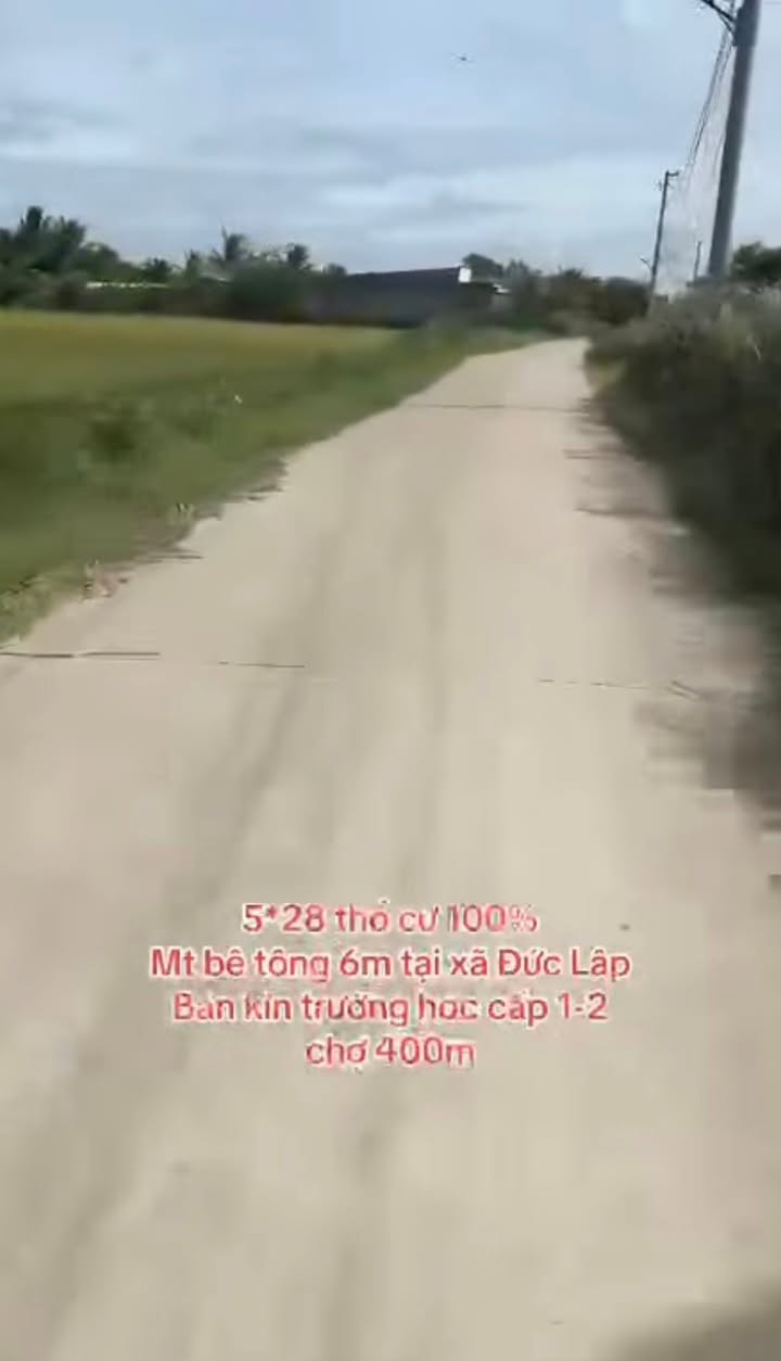 Đất thổ cư 140m² mặt tiền đường tỉnh 823 - Giá chỉ 1.1 tỷ, cơ hội đầu tư hiếm có!