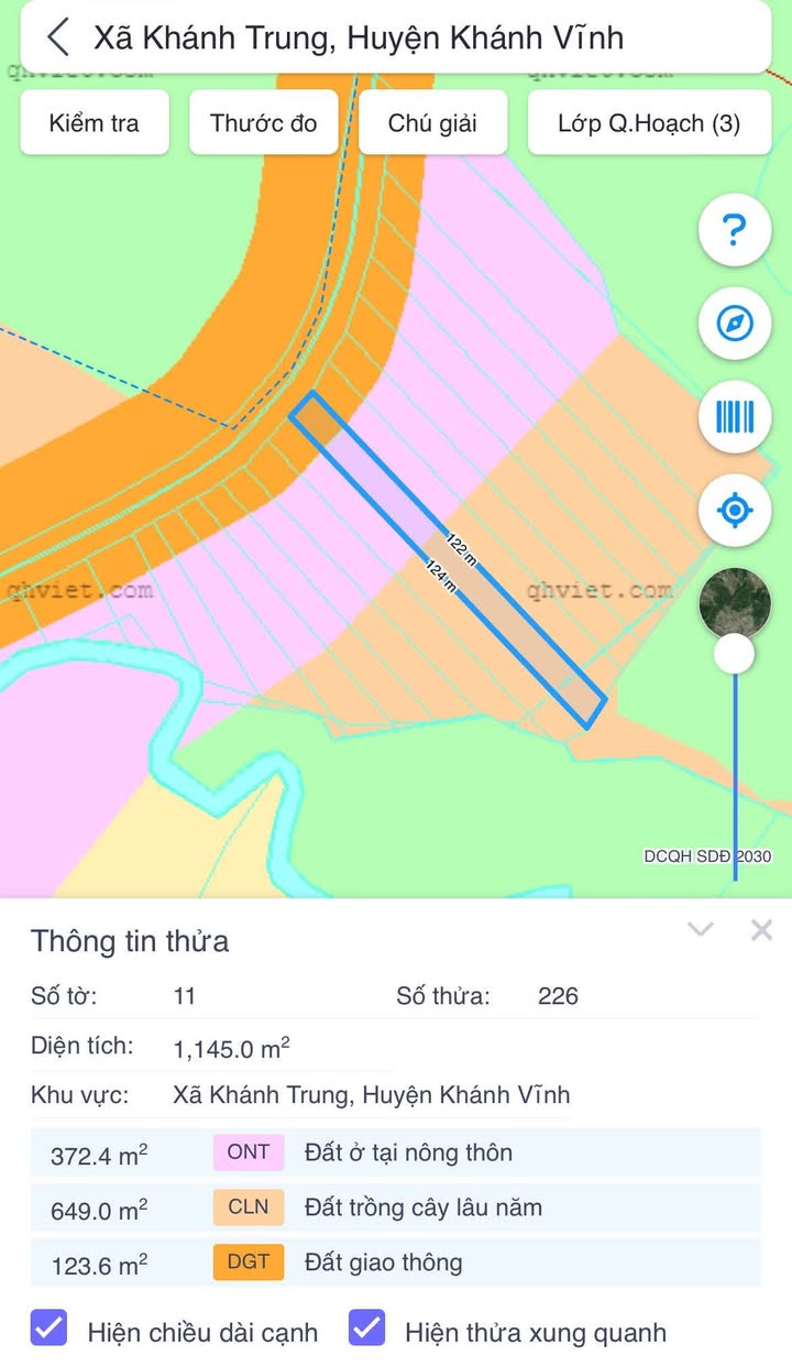Lô đất 1150m² mặt đường TL 8B xã Khánh Trung - Giá chỉ 675 triệu VND, cơ hội đầu tư tuyệt vời!