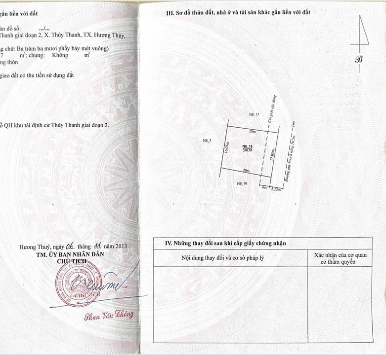 Bán đất KQH Thủy Thanh 330m² giá 6.468 tỷ - Tiềm năng tăng giá mạnh!