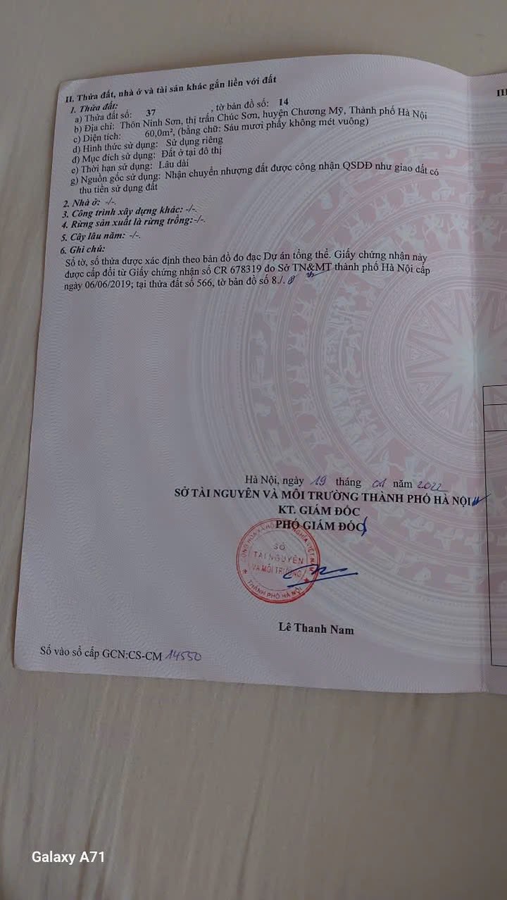 Lô đất đẹp tại Chúc Sơn, Chương Mỹ, 60m² giá 4 tỷ - Cơ hội đầu tư hấp dẫn!