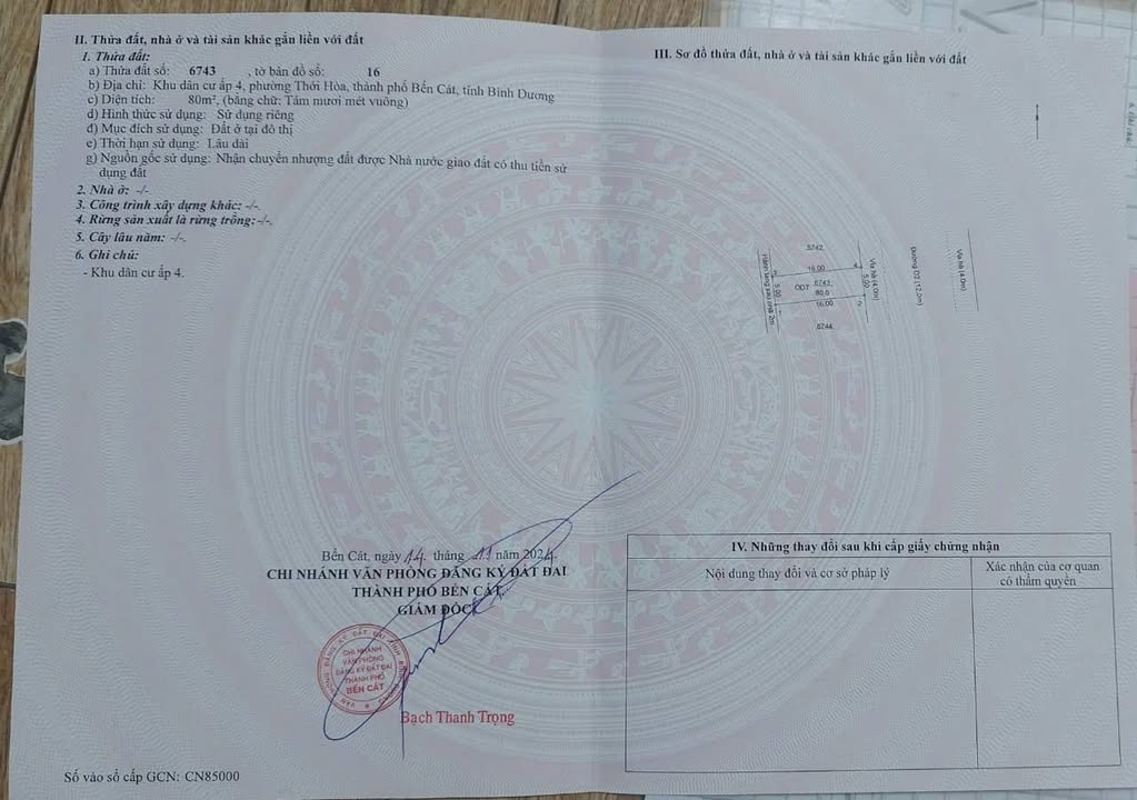 Đất nền Bến Cát 80m² giá 1 tỷ - Đất kinh doanh hiếm có!