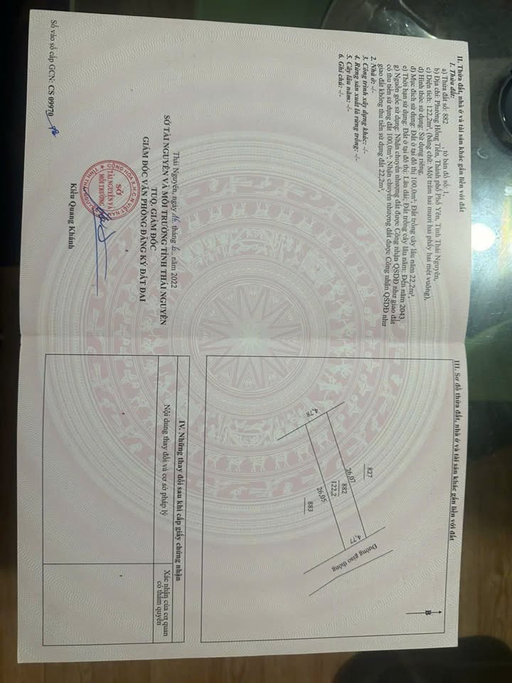 Đất nền Hồng Tiến Phổ Yên 120m² giá 600 triệu - Đầu tư sinh lời hiệu quả!