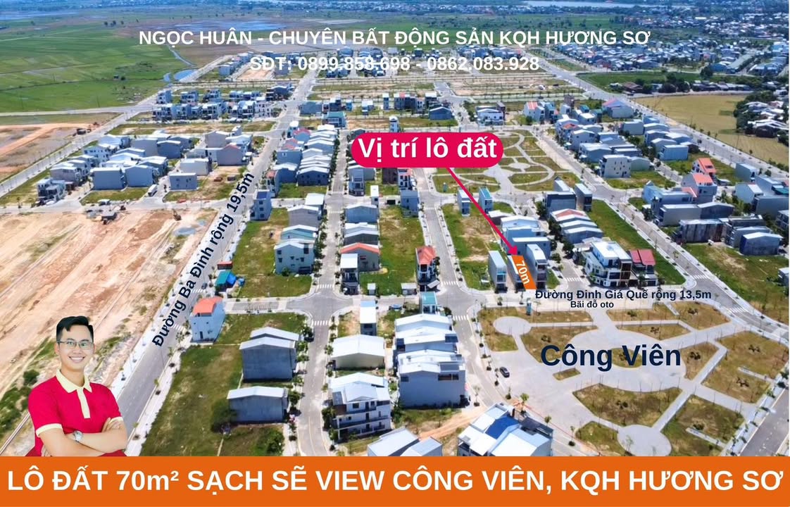 Lô đất 70m² Đinh Gia Quế giá 1.75 tỷ - View công viên trung tâm thoáng đãng!