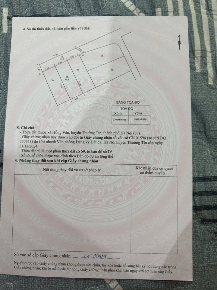 Đất nền xã Hồng Vân, Thường Tín 45m² giá 2.8 tỷ - Đầu tư sinh lời nhanh!