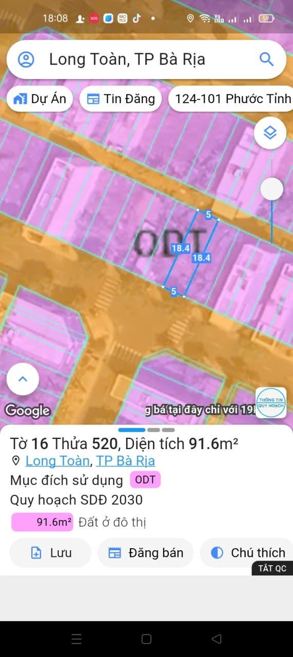 Đất nền Bà Rịa 95m² giá 3.3 tỷ - Vị trí đắc địa kinh doanh tốt!