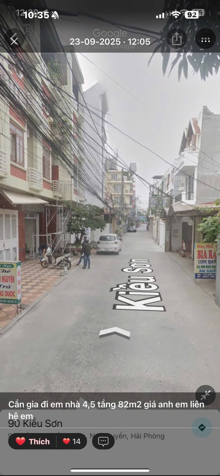 Nhà mặt đường Kiều Sơn Hải An 82m² giá 6.5 tỷ - Chính chủ bán gấp!