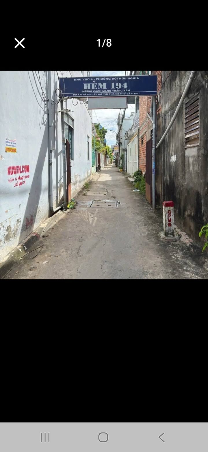 Bán nhà 75m² hẻm 194 đường Cách Mạng Tháng 8, Cần Thơ - Giá chỉ 1.8 tỷ!