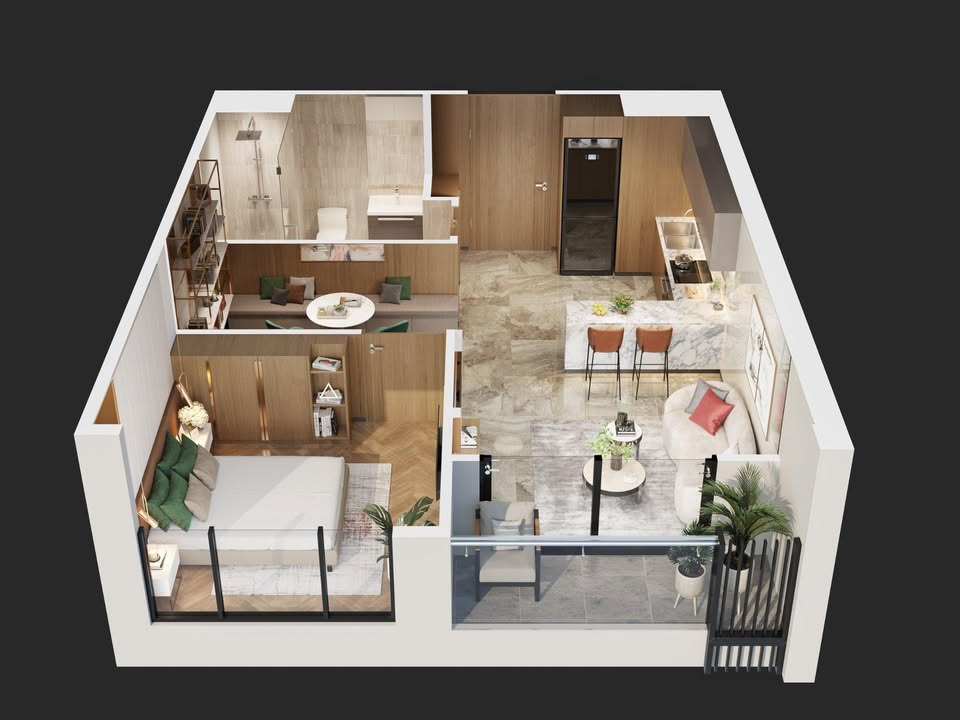 Căn hộ Vinhomes Smart City Nam Từ Liêm 1 PN giá 13 triệu - View hồ tuyệt đẹp!