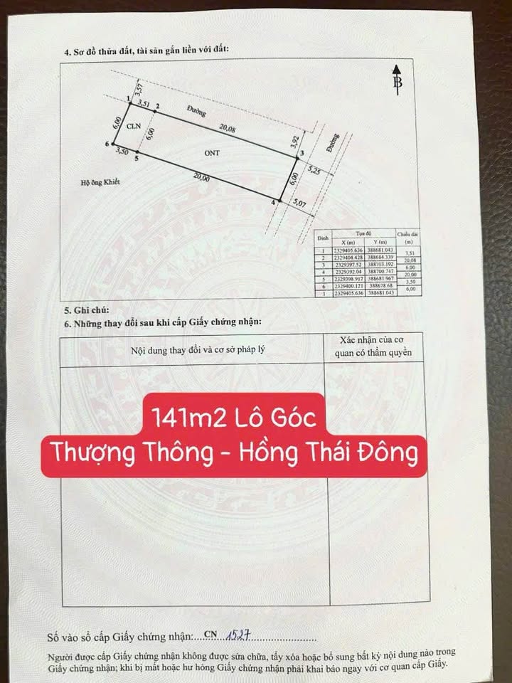 Đất nền Hoàng Quế 141m² giá 800 triệu - Lô góc 2 mặt tiền, đầu tư sinh lời!