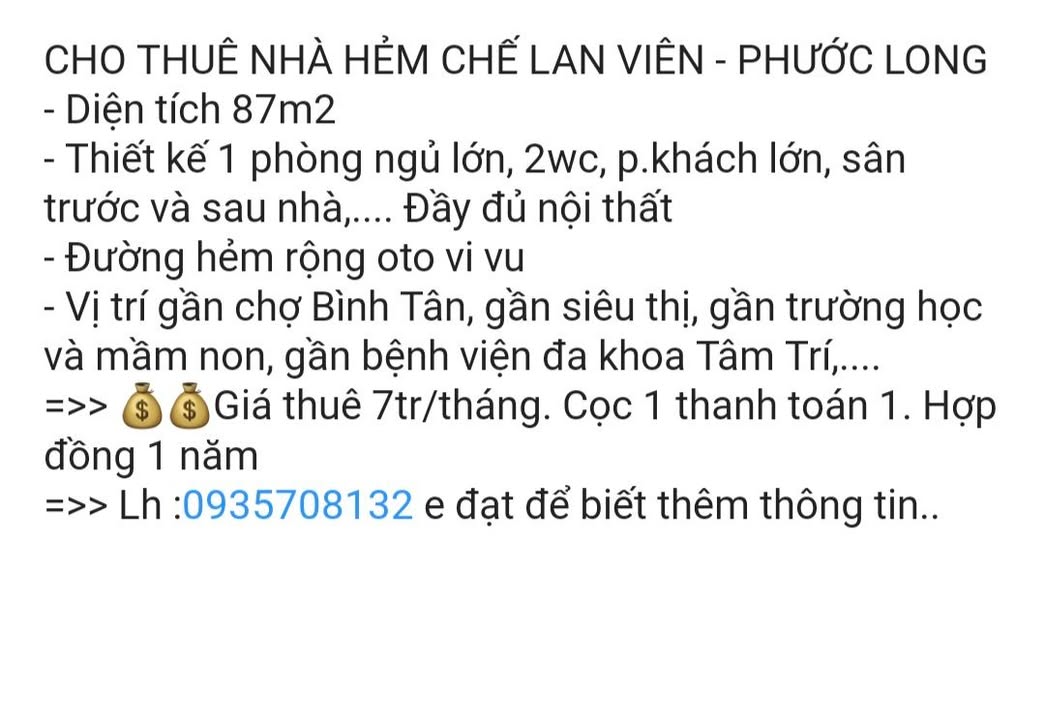 Nhà cho thuê hẻm Chế Lan Viên, Nha Trang 87m² - Đầy đủ nội thất, giá 7 triệu!