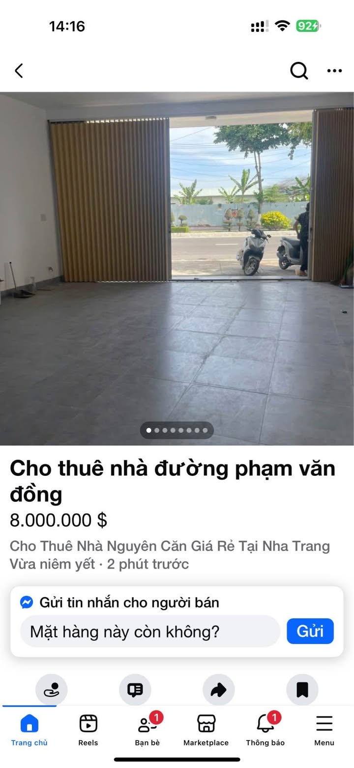 Nhà cho thuê mặt đường Phạm Văn Đồng Nha Trang 2PN giá 8 triệu - Không gian sống lý tưởng!