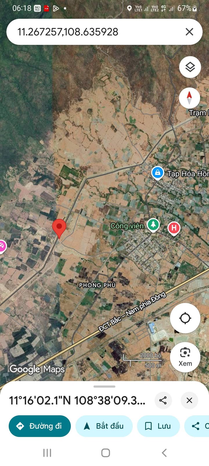 Đất mặt tiền huyện Tuy Phong 10,800m² giá 300 triệu - Cơ hội đầu tư tốt!