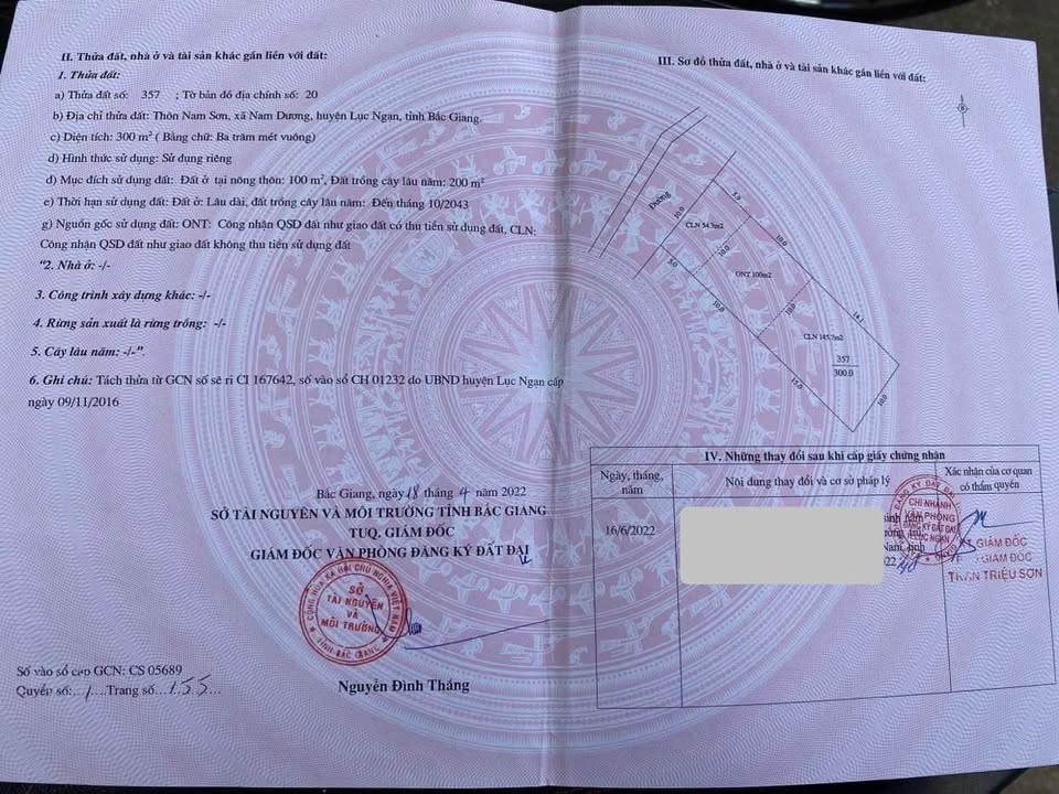 Đất nền thôn Nam Sơn, xã Nam Dương, 300m² giá 900 triệu - Đầu tư sinh lời ngay!