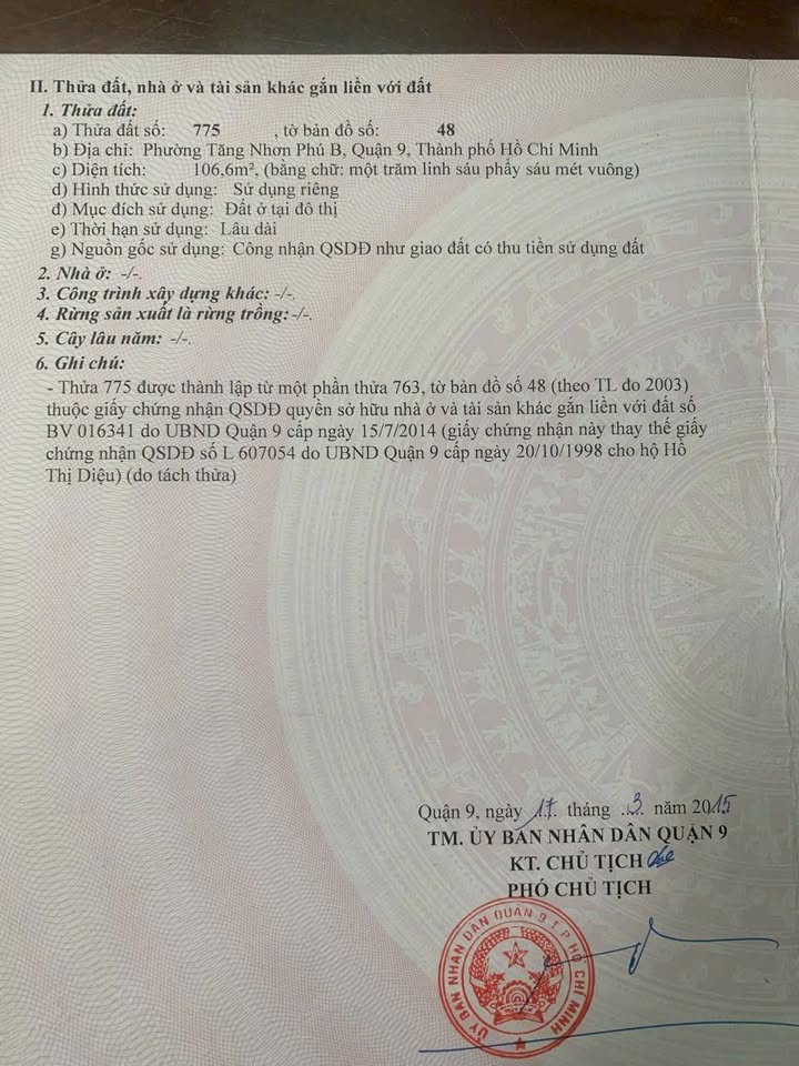 Đất nền Thủ Đức 106m² giá 6.5 tỷ - Lô đất hẻm rộng, chính chủ bán gấp!