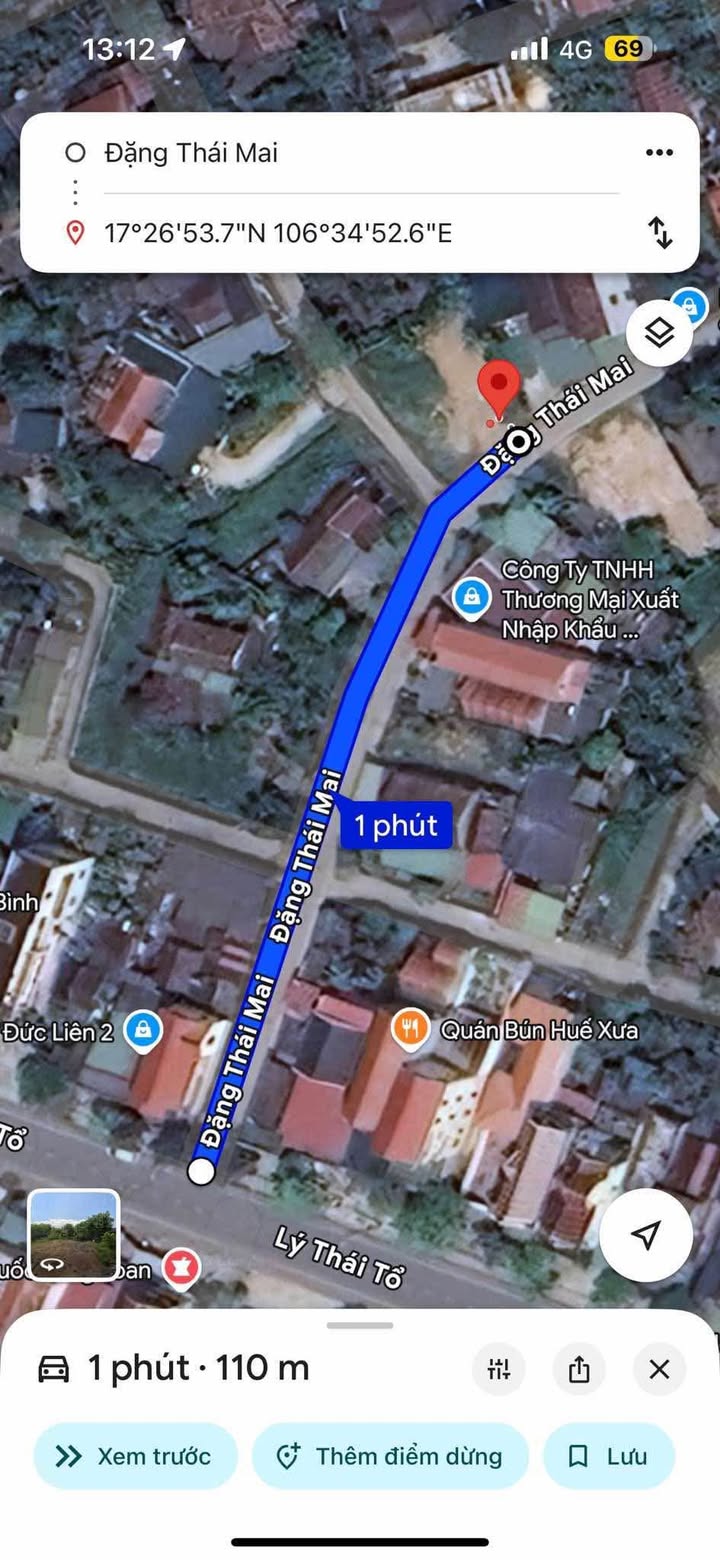 Đất nền Đồng Sơn, mặt tiền Đặng Thai Mai 142.5m² giá 1.08 tỷ - Hướng Nam, sổ đỏ chính chủ!