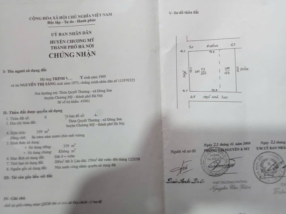 Lô đất 359m² tại Thôn Quyết Thượng, Đông Sơn - Đầu tư sinh lời hấp dẫn!