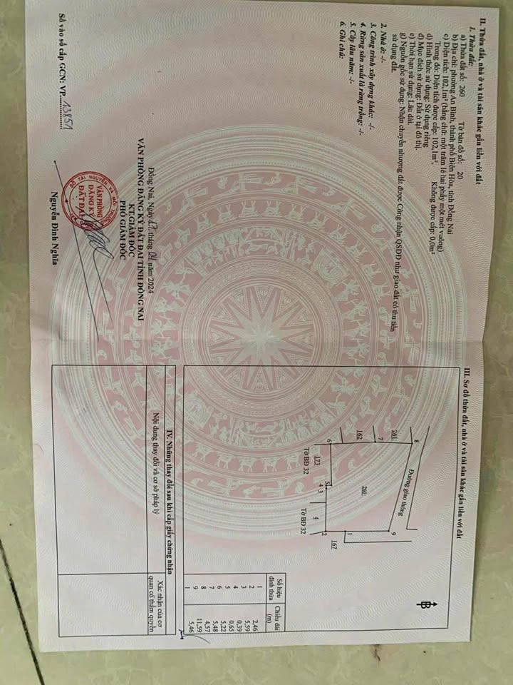 Lô đất An Bình Biên Hòa 102m² giá 2.652 tỷ - Tặng 6 phòng trọ thu nhập ổn định!