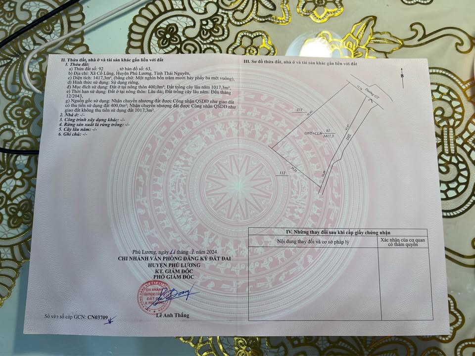 Đất nền chính chủ xã Cổ Lũng 1400m² giá 2 tỷ - Đầu tư sinh lời ngay!