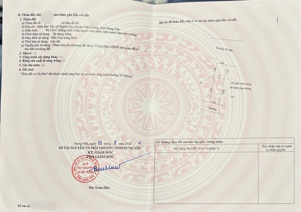 Đất nền Nghĩa Trụ, Văn Giang, Hưng Yên 99,55m² - Giá đầu tư cực tốt!