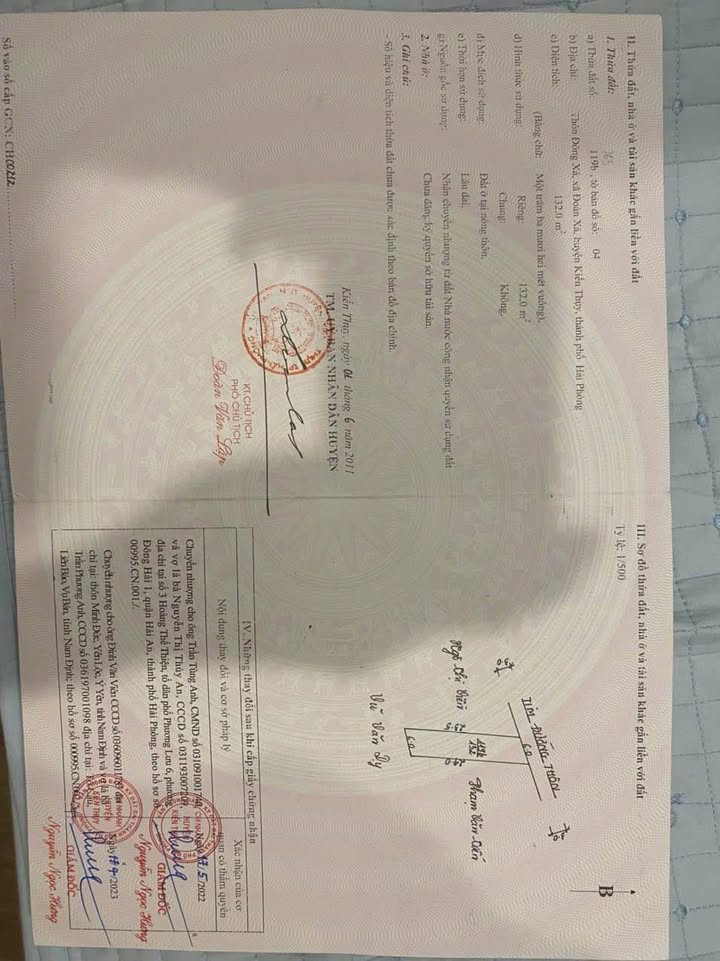 Đất nền 132m² xã Đoàn Xá, Kiến Thụy chỉ 1.452 tỷ - Đường thôn rộng rãi