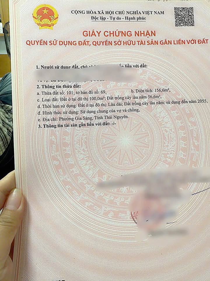 Đất nền Phường Gia Sàng, Thái Nguyên 156m² giá 2 tỷ - Đất đồi không tốn móng!