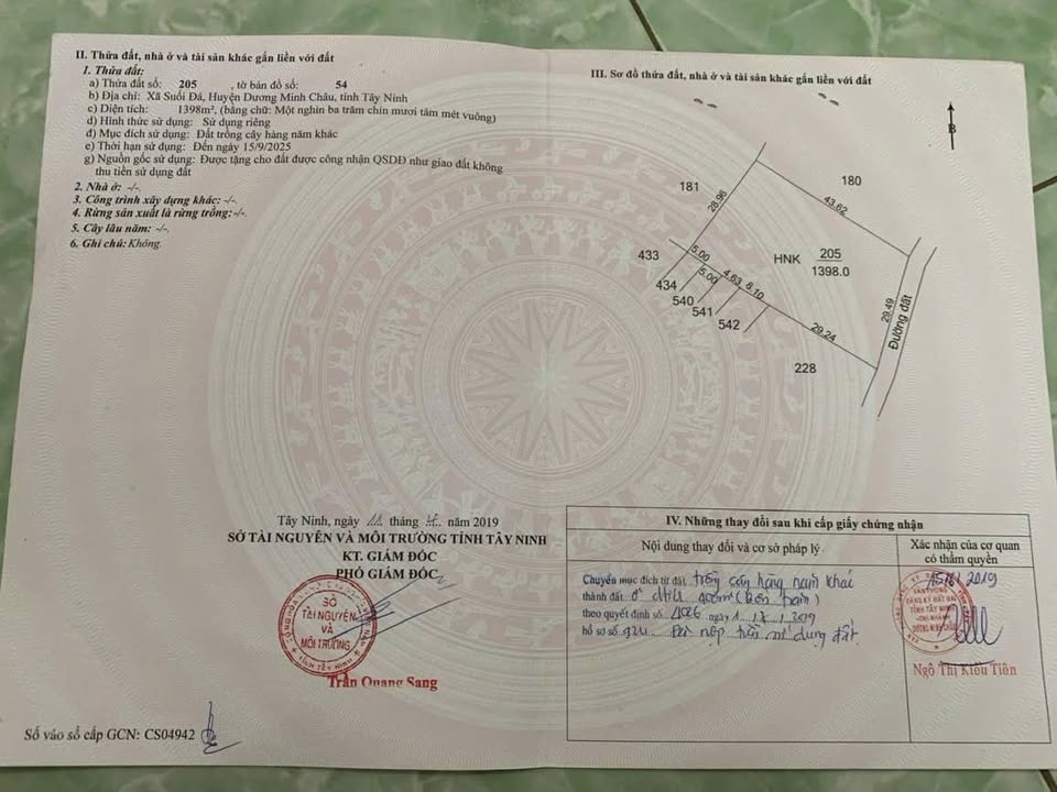 Đất thổ cư 1247m² tại Phước Ninh, Dương Minh Châu - Giá 1.16 tỷ - Cơ hội vàng cho đầu tư!