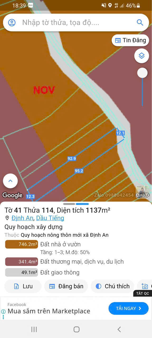 Đất nền gần khu du lịch Dầu Tiếng 1134m² giá 980 triệu - Cơ hội đầu tư hấp dẫn!