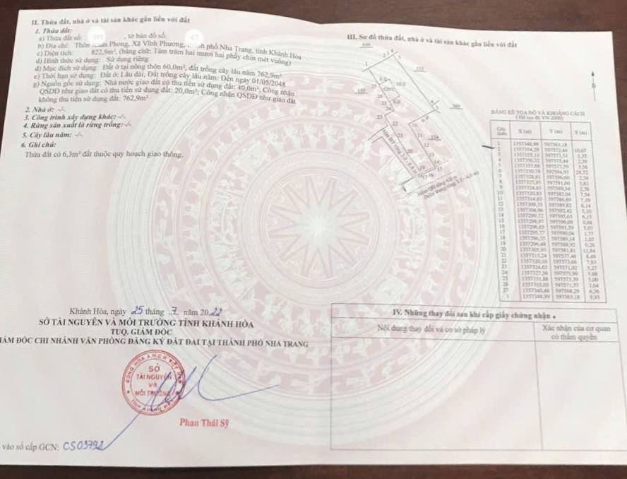 Đất thổ cư hơn 800m² tại đường Củ Chi, Nha Trang - Giá chỉ 6.4 tỷ!