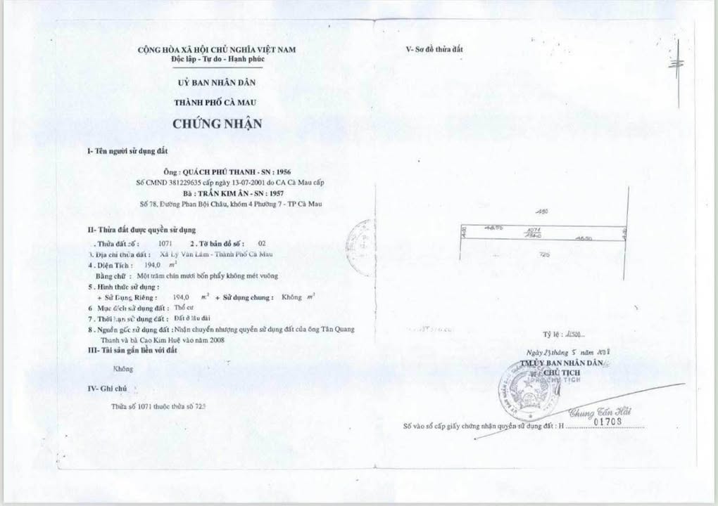 Nhà cấp 4 Phường Lý Văn Lâm 436m² giá 1.8 tỷ - Đầu tư sinh lời ngay!