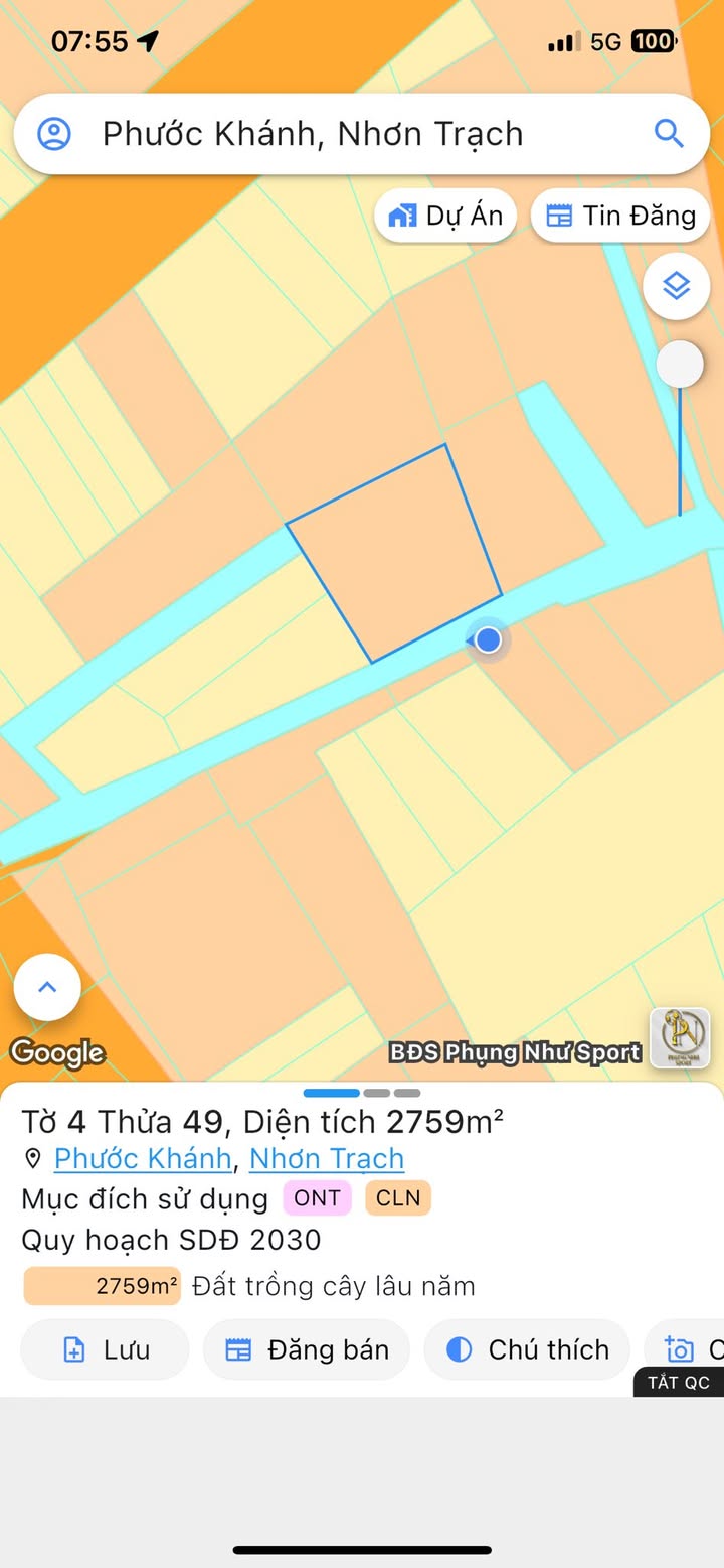 Đất thổ cư 250m² tại Phước Khánh, Nhơn Trạch 2759m² - Giá cực tốt cho nhà đầu tư!