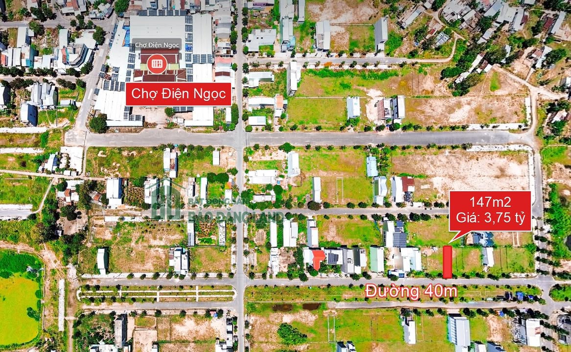 Đất nền Khu đô thị Điện Ngọc 147m² giá 3.75 tỷ - Tiềm năng đầu tư vượt trội!