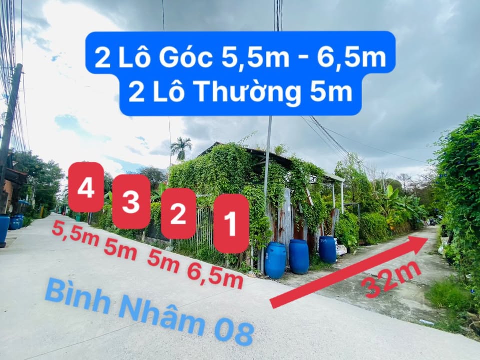 Đất nền Bình Nhâm 160m² giá 3 tỷ - Lô góc đẹp, pháp lý rõ ràng!
