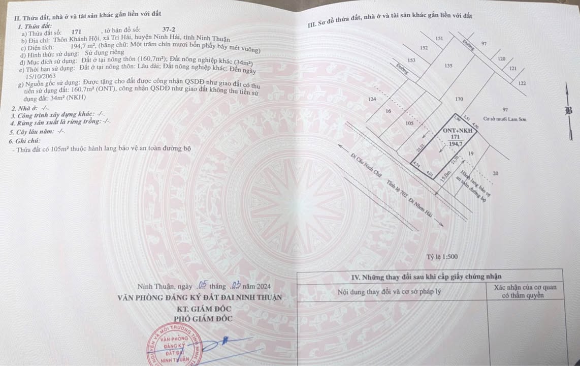 Nhà mặt tiền đường 702, thôn Khánh Hội, Ninh Hải - Diện tích 194m² chỉ 3 tỷ!