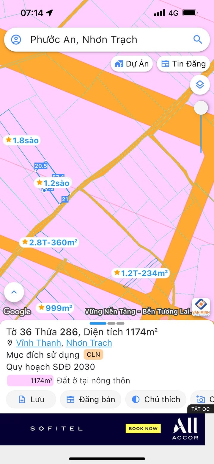 Đất nền Vĩnh Thanh Nhơn Trạch 1174m² giá 5.1 tỷ - Sổ hồng riêng, dân cư đông đúc!