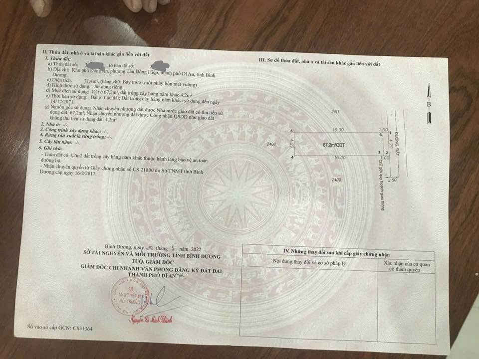 Đất nền chính chủ Tân Đông Hiệp 71.4m² giá 1.75 tỷ - Cần bán gấp!