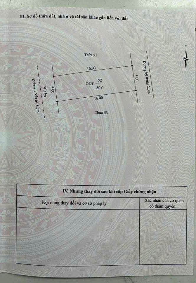 Lô đất Vạn Lộc Hải Dương 80m² giá 3 tỷ - Đối diện vườn hoa thoáng mát!