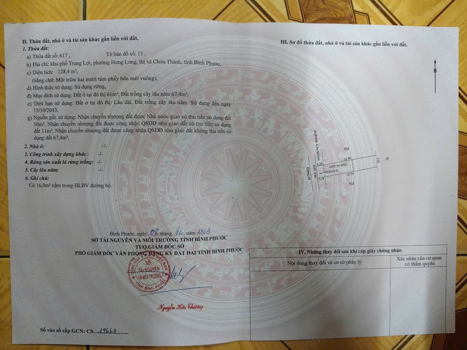 Đất nền Chơn Thành 150m² giá 4 tỷ - Sổ đỏ chính chủ, đầu tư sinh lời!